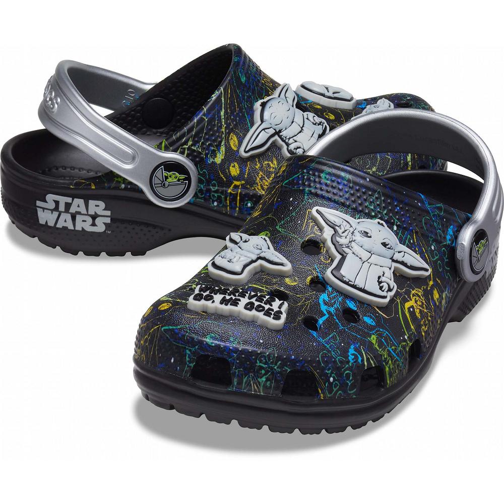 Black Boys' Crocs Classic Grogu™ Clogs | NZ 1355EBCX